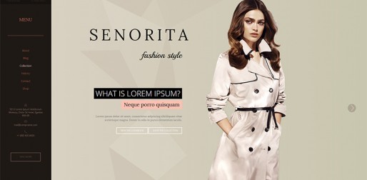 Senorita时装品牌网站模板